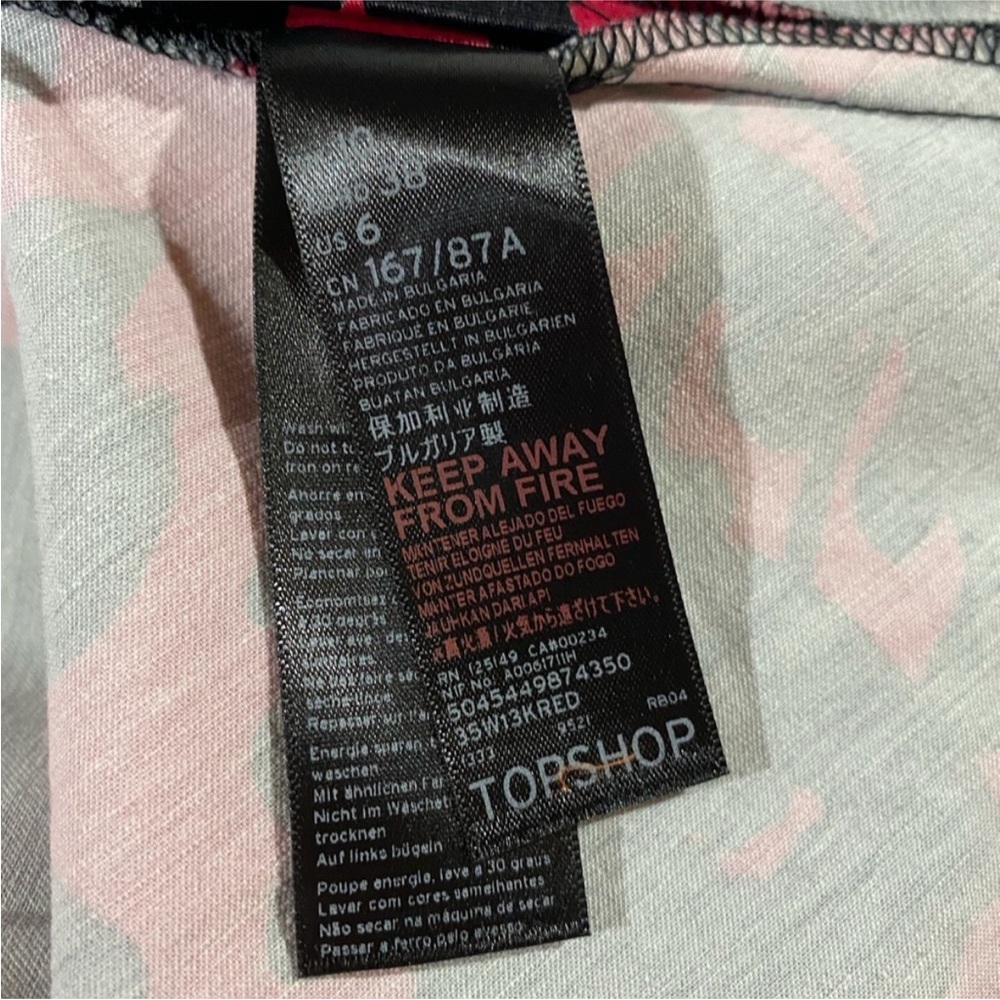 Topshop Floral Satin Off-The-Shoulder Mini Dress - Picture 10 of 11